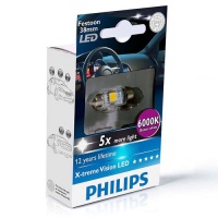 Автолампа светодиодная PHILIPS C5W FEST X-TREMEVISION LED 6000K 1W 38mm (2шт.)