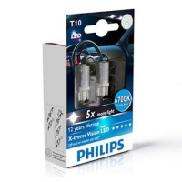Автолампа светодиодная PHILIPS T10 W5W X-TREMEVISION LED 6700K 12V 1W (2шт.)