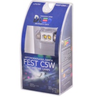 Светодиодная автолампа C5W FEST - с обманкой 2 CREE  (2шт.)